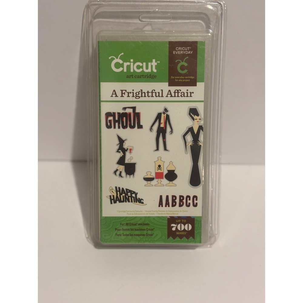 Cricut Cartridge A Frightful Affair Halloween Art Phrases, Layers, Font & Shapes
